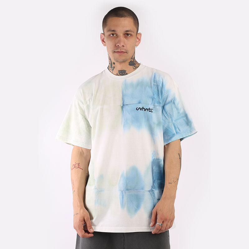 мужская разноцветная футболка Carhartt WIP S/S Float T-Shirt I031803-mltclr/blue - цена, описание, фото 1